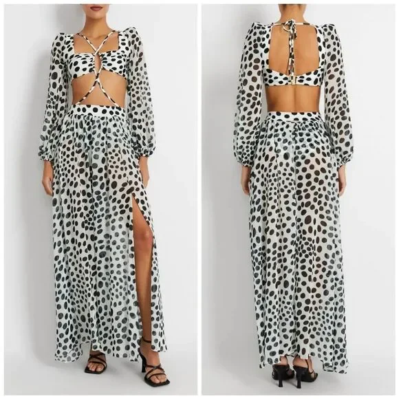 NWT PatBO Bossa Long Sleeve Cutout Dress - Picture 3 of 16